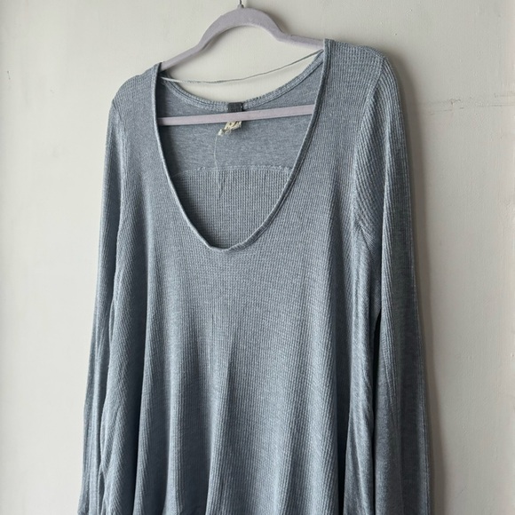 We The Free | Gray Malibu Thermal Oversized Sweater Tunic - Picture 3 of 10